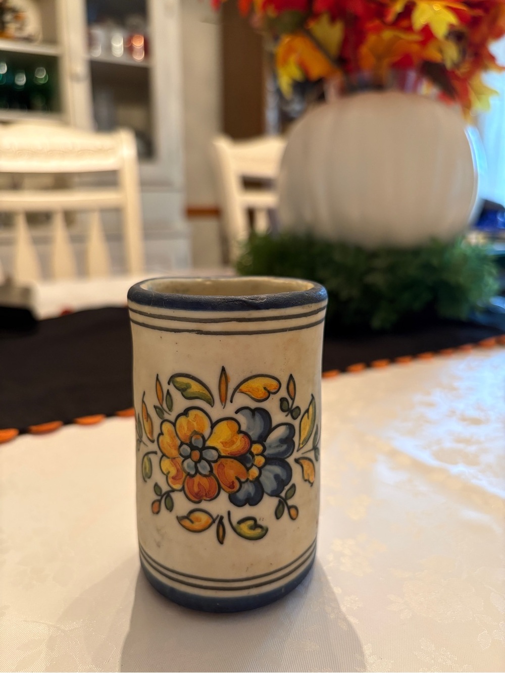 Talavera Hand-Painted Floral Pottery Mug | Artisan Ceramic Cup
